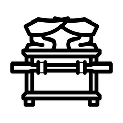 ark of the covenant line icon vector. ark of the covenant sign. isolated contour symbol black illustration