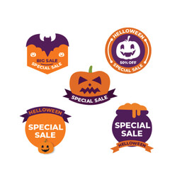 Happy Halloween party poster. Frame, night clouds, pumpkin in paper cut style. Vector illustration. Witch cauldron, spider web, flying ghost bat. Place for text. Brochure layout template background