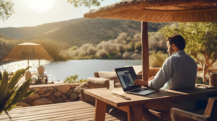 remote work lifestyle generated by ai