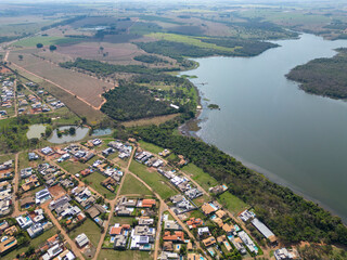 Cubat&atilde;o River (branch of the Tiet&ecirc; River) in Mendon&ccedil;a, SP