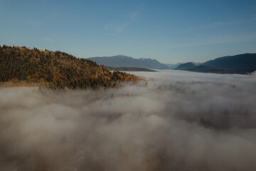 A city on the mountains above the clouds