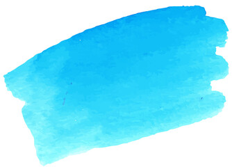 Brush of light blue watercolor
