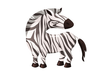 Cute Zebra cartoon animal.