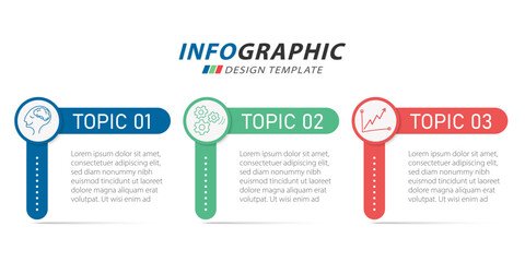 Timeline Creator infographic template. 3 Step timeline journey, calendar Flat simple infographics design template. presentation graph. Business concept with 3 options, vector illustration.