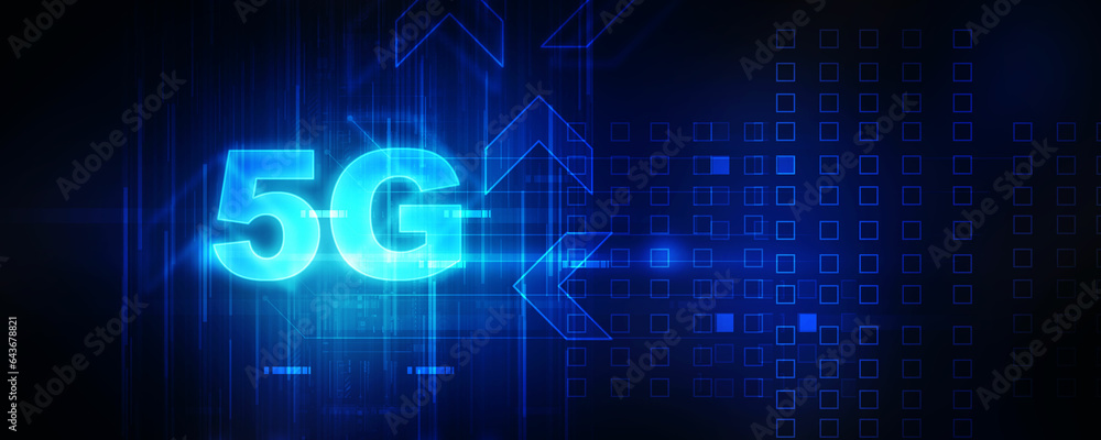 Poster 2d rendering 5g network 5g connection