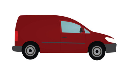 Fototapeta premium Red mini van. vector illustration