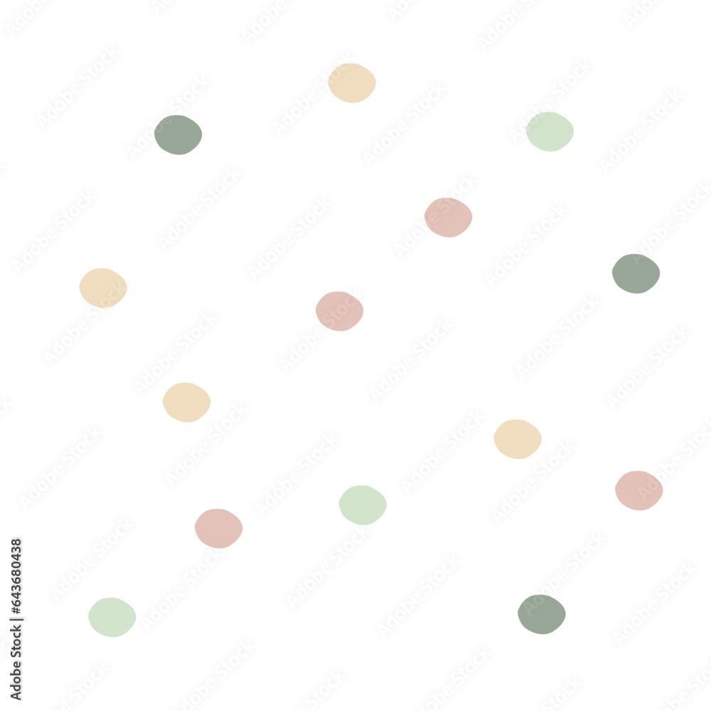 Wall mural colorful dot shapes