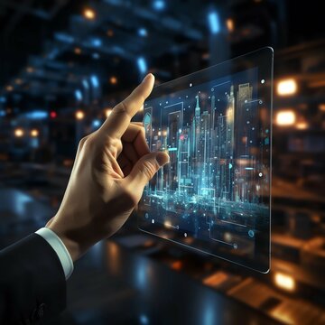 hand touching digital tablet, hand tiping on tablet, social media, network