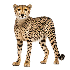 Graceful Cheetah on White background. Generative AI