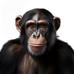 Majestic Chimpanzee on Isolated background. Generative AI