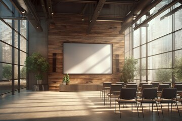Empty conference room for presentations with screen Photo