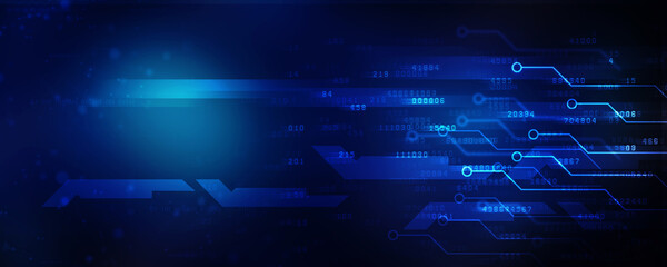 2d illustration Abstract futuristic electronic circuit technology background