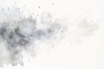 Watercolor abstract splash, spray. Color painting vector texture. Gray background.