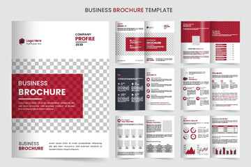 company profile brochure design minimal multipage business brochure template design annual report, creative design Multipurpose template with cover