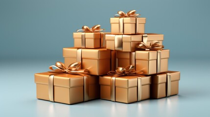 Obraz premium christmas tree with gifts