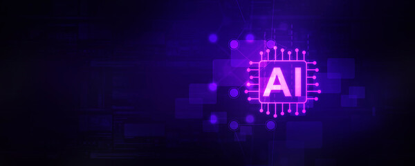 2d illustration Artificial Intelligence (AI) concept
