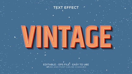 Vintage editable text effect