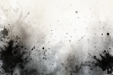 Watercolor abstract splash, spray. Color painting vector texture. Black background.