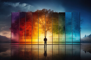 Landscapes containing a spectrum of colors for World Photography Day