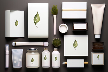 Ecological and elegant mock-up for sustainable branding of a brand