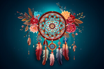 Abstract pattern from folk art background