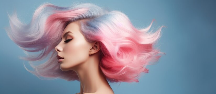 Latest fashionable AirTouch technique for hair coloration with a natural appearance Space for duplication