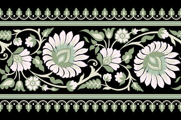 Botanical Seamless. Background Seamless Pattern Geometric Ethnic pattern design 
for background, carpet, wallpaper, clothing, wrapping, Batik, fabric, printing textile illustration.
