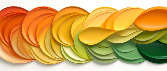 Abstrakcyjne tło - kolorowa farba olejna nakładana szpachlą na płótnie w warstwy. Kolor zielony i pomarańczowy - letnie odcienie - paleta - obrazy, fototapety, plakaty