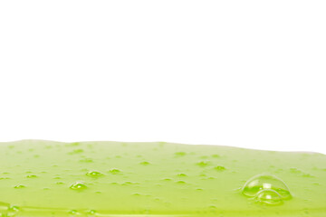 Green slime toy as a background.