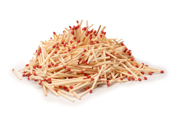 New matchsticks isolated on a background.