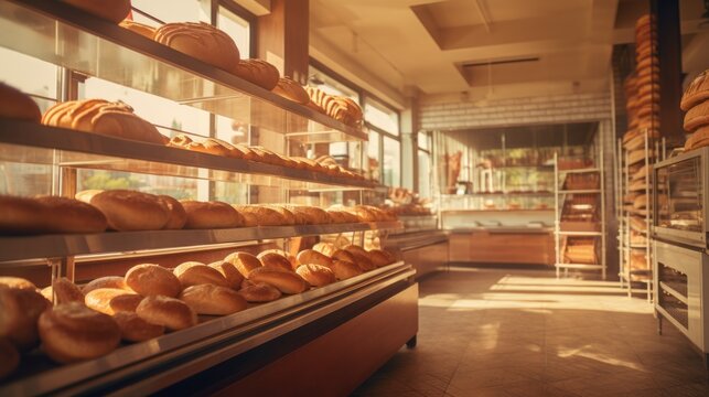 Blurred Bakery Interior Defocused Background