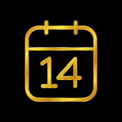 gold colored calendar icon