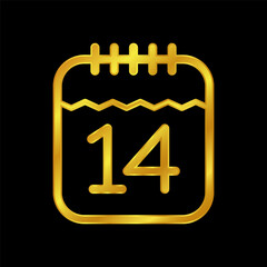 gold colored calendar icon