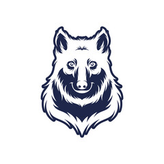 Head Wolf vector illustration design. Head Wolf logo design Template.