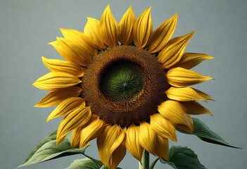 sunflower on a green background