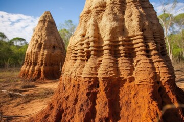 termite mound close-up with natural patterns