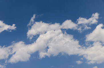 Fototapeta premium beautiful white clouds in the blue sky