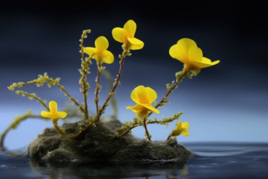 utricularia, aquatic bladderwort, capturing small prey