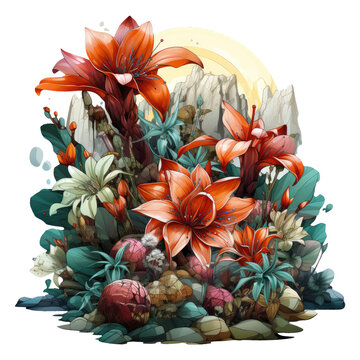 The Geometric Floral Art Installation By Wolfgang Zelmer Becomes A Captivating Centerpiece, Generative Ai