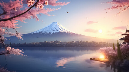 Naklejka premium Images for traveling in Japan. Beautiful views of Japan.