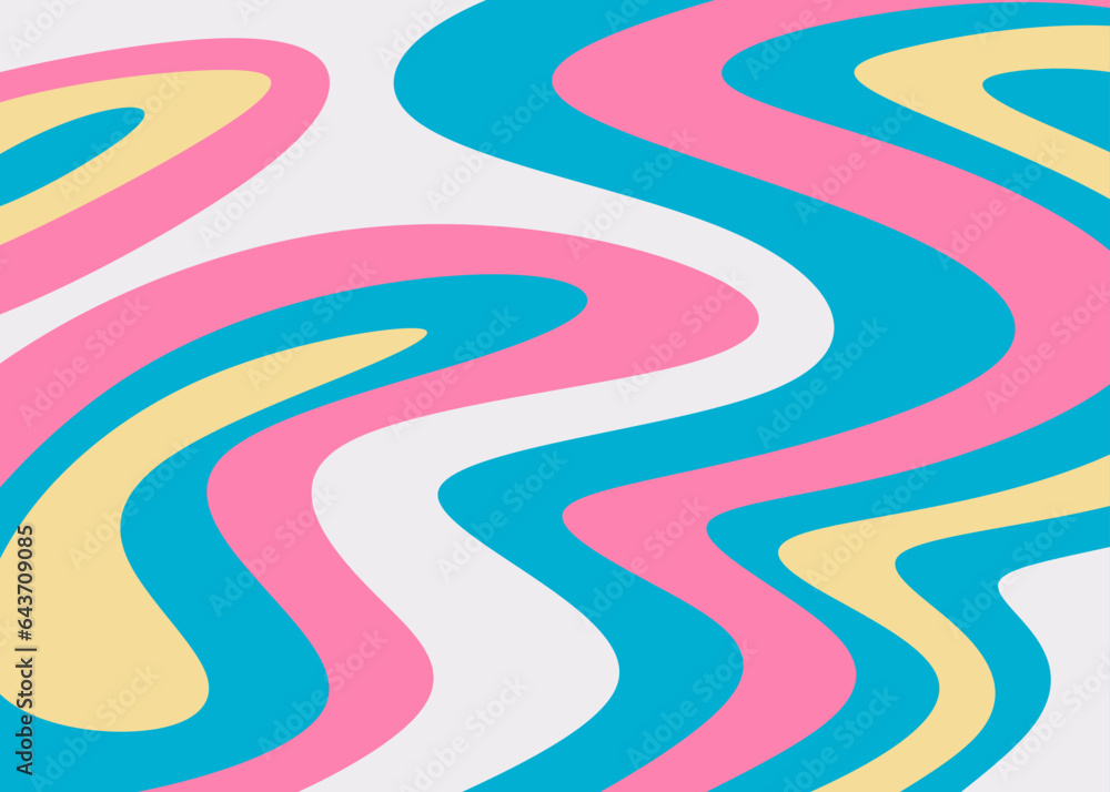 Poster abstract background with colorful and gradient wavy lines pattern
