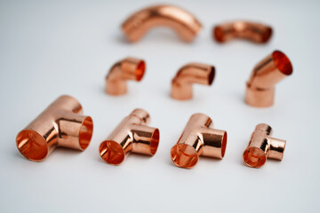 Copper plumbing fittings copper pipes connectors adapters for industry equipment and building...