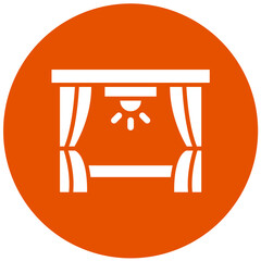 Stage Vector Icon Design Illustration