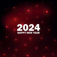 Red fireworks background for 2024 new year design