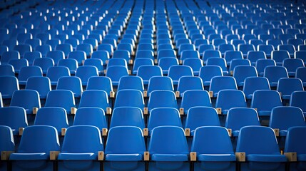 Seats of tribune on sport stadium empty outdoor arena