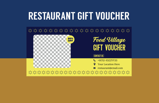 Attractive Restaurant Gift Voucher Design Template
