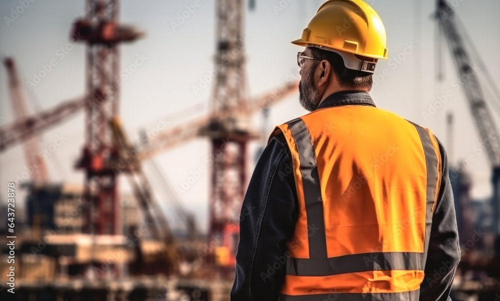 Aufkleber Professional Engineer inspector in helmet working and analyzing data on mobile device on oil and gas.
