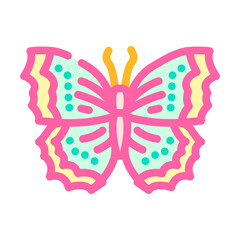 mourning cloak spring color icon vector. mourning cloak spring sign. isolated symbol illustration