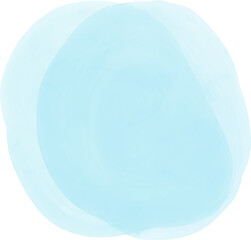 Watercolor Brush Stroke Hand Drawn Light Blue