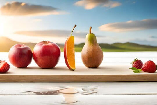 Healthy food background. Studio photo of different fruits
